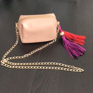 Deux Lux beige cross body mini bag